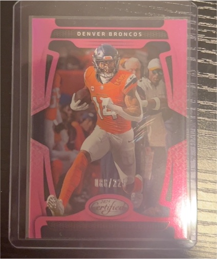 2025 Panini Certified Pink Mirror # Denver Broncos — front