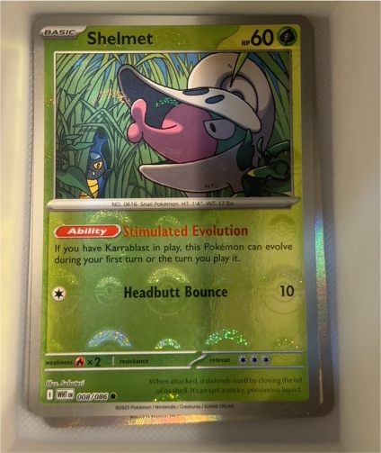 2025 Pokémon SV: White Flare #008 Shelmet — front
