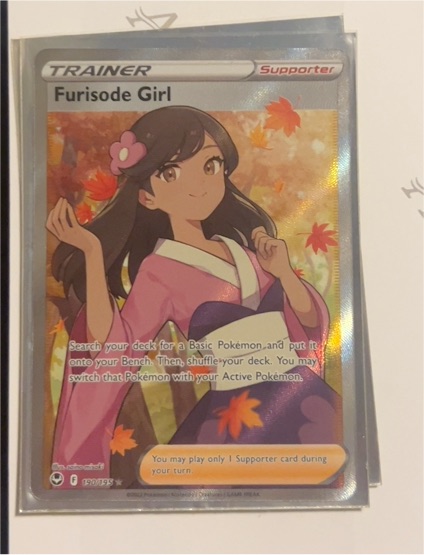2022 Pokemon Sword & Shield Silver Tempest #190 Furisode Girl — front