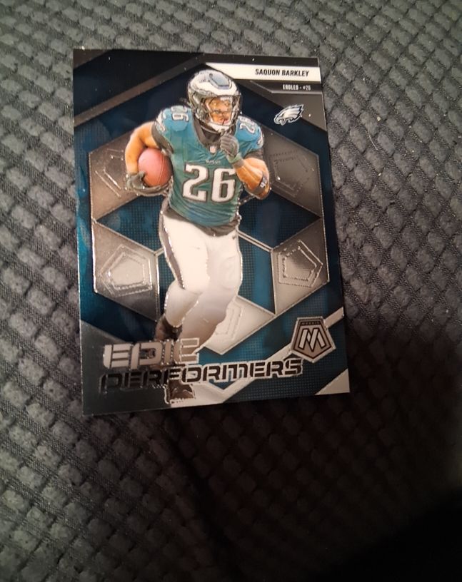 2025 Panini Mosaic Epic Performers #2 Saquon Barkley — front