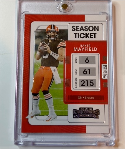 2021 Panini Contenders Season Ticket #22 Baker Mayfield — front
