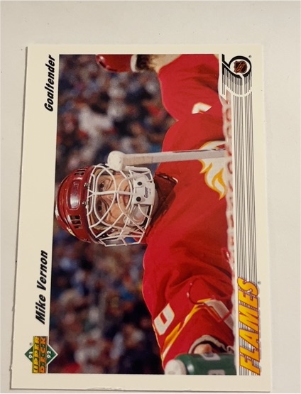 1991-92 Upper Deck #163 Mike Vernon — front