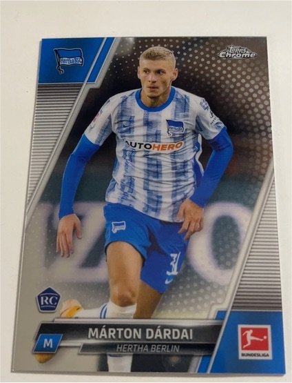 2021-22 Topps Chrome Bundesliga #8 Márton Dárdai Rookie Card Hertha BSC Berlin — front