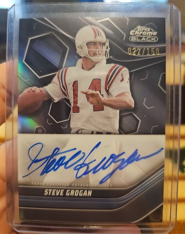 2023 Topps Composite Chrome Black #TCBA-SGR Steve Grogan — front