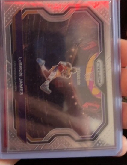 2020 Panini Prizm #1 LeBron James Kobe Tribute Dunk — front