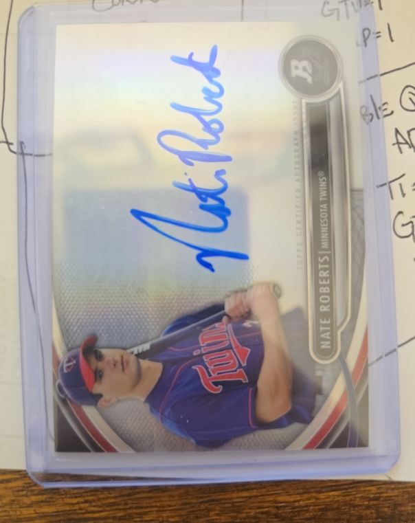 2013 Bowman Platinum Prospect Autographs #BPAP-NR Nate Roberts — front