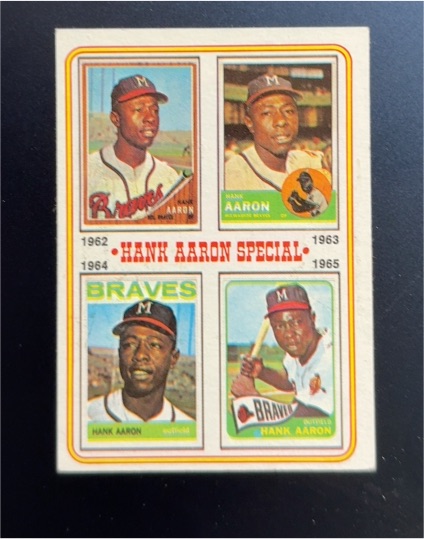 1974 Topps #4 Hank Aaron Special 1962-1965 — front