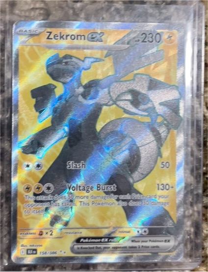 2023 Pokémon Black Bolt #158 Zekrom EX — front