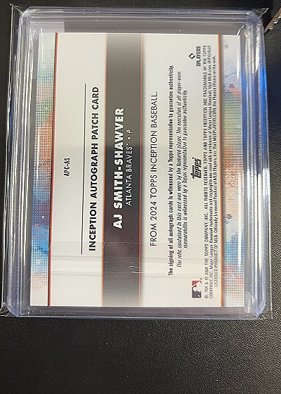 2024 Topps Inception #APC-AS AJ Smith-Shawver — back