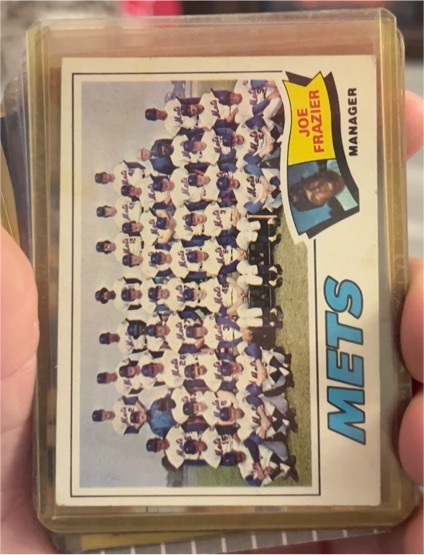 1977 Topps #183 New York Mets Team Checklist Joe Frazier — front
