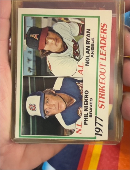 1978 Topps #206 1977 Strikeout Leaders Nolan Ryan Phil Niekro — front