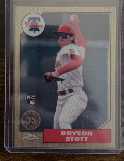 2022 Topps Update 1987 Chrome #T87C-38 Bryson Stott — front