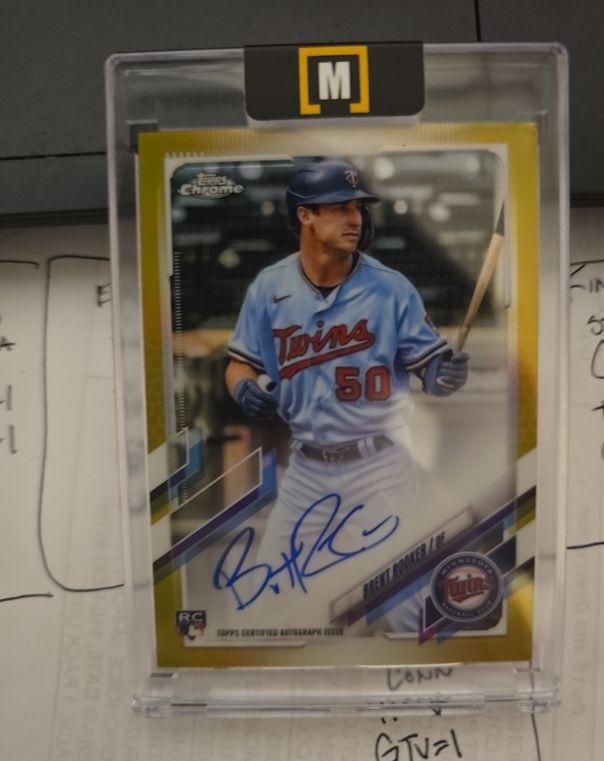 2021 Topps Chrome #RA-BR Brent Rooker Rookie Autograph — front