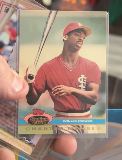 1991 Topps Stadium Club Charter Member #NNO Willie McGee — front