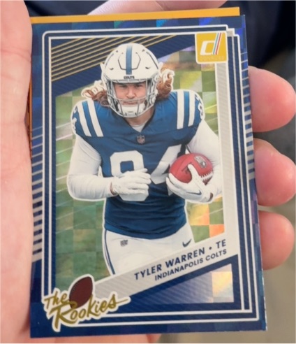 2025 Donruss #9 Tyler Warren The Rookies — front
