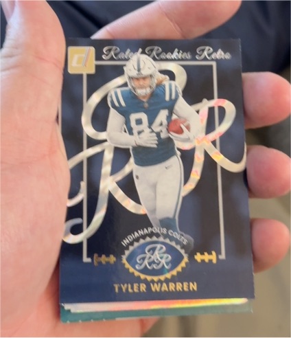 2025 Panini Donruss #9 Tyler Warren Rated Rookies Retro — front