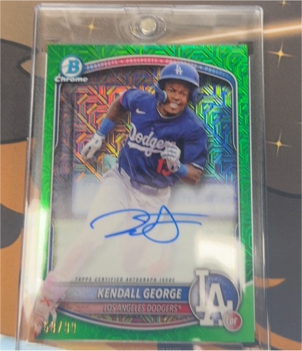 2025 Bowman Chrome #BMA-KG Kendall George — front