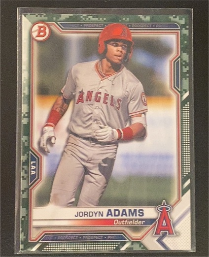 2021 Bowman #BP-30 Jordyn Adams Prospects Camo — front