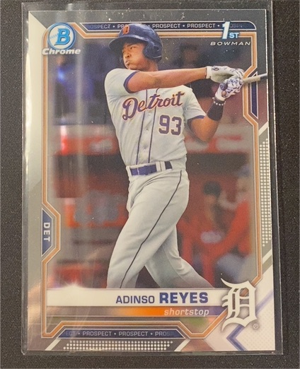2021 Bowman Chrome Prospects #BCP-21 Adinso Reyes — front