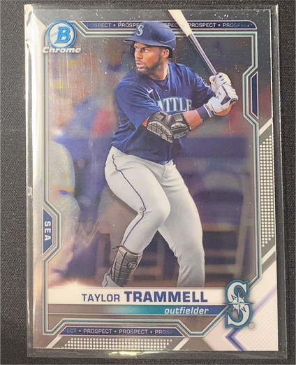 2021 Bowman Chrome Prospects #BCP-132 Taylor Trammell — front