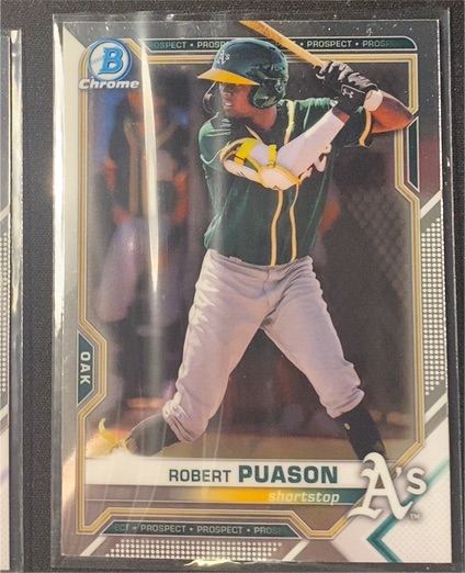 2021 Bowman Chrome Prospects #BCP-45 Robert Puason — front