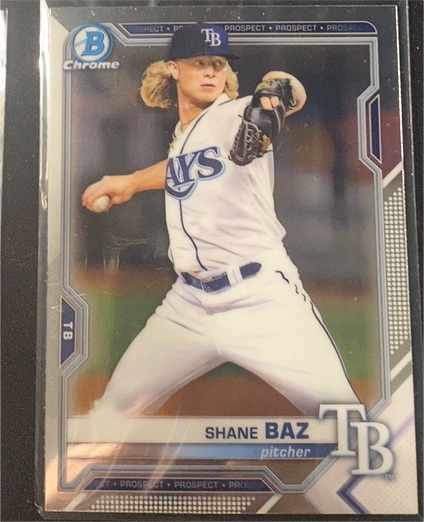 2021 Bowman Chrome #BCP-134 Shane Baz — front
