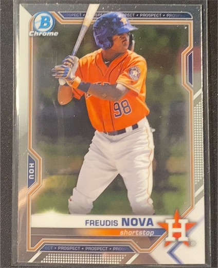 2021 Bowman Chrome Prospects #BCP-56 Freudis Nova — front