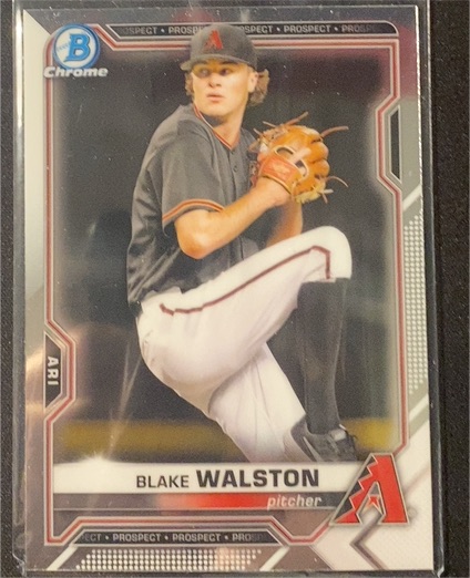 2021 Bowman Chrome #BCP-104 Blake Walston — front