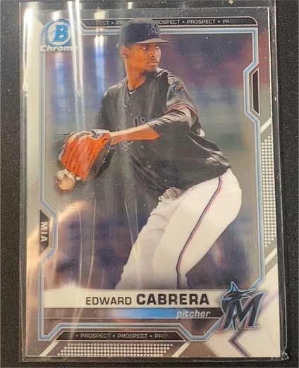 2021 Bowman Chrome Prospects #BCP-141 Edward Cabrera — front