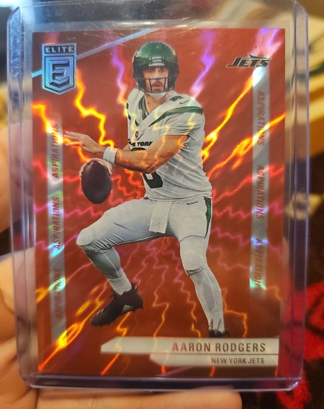 2024 Panini Donruss Elite #99 Aaron Rodgers Aspirations Shimmer — front
