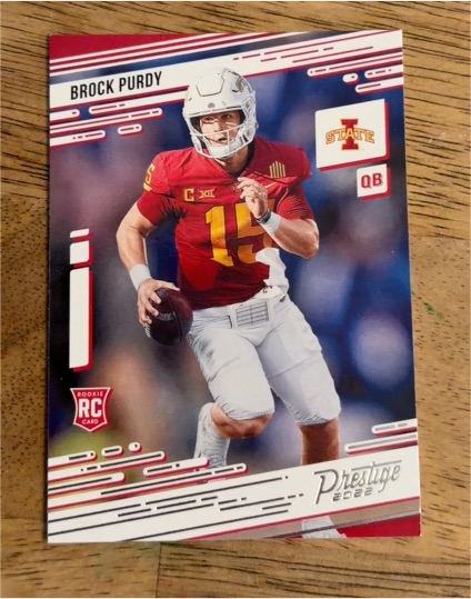 2022 Panini Chronicles Draft Picks Prestige #25 Brock Purdy — front