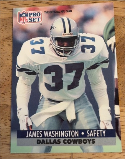 1991 Pro Set #486 James Washington Dallas Cowboys — front