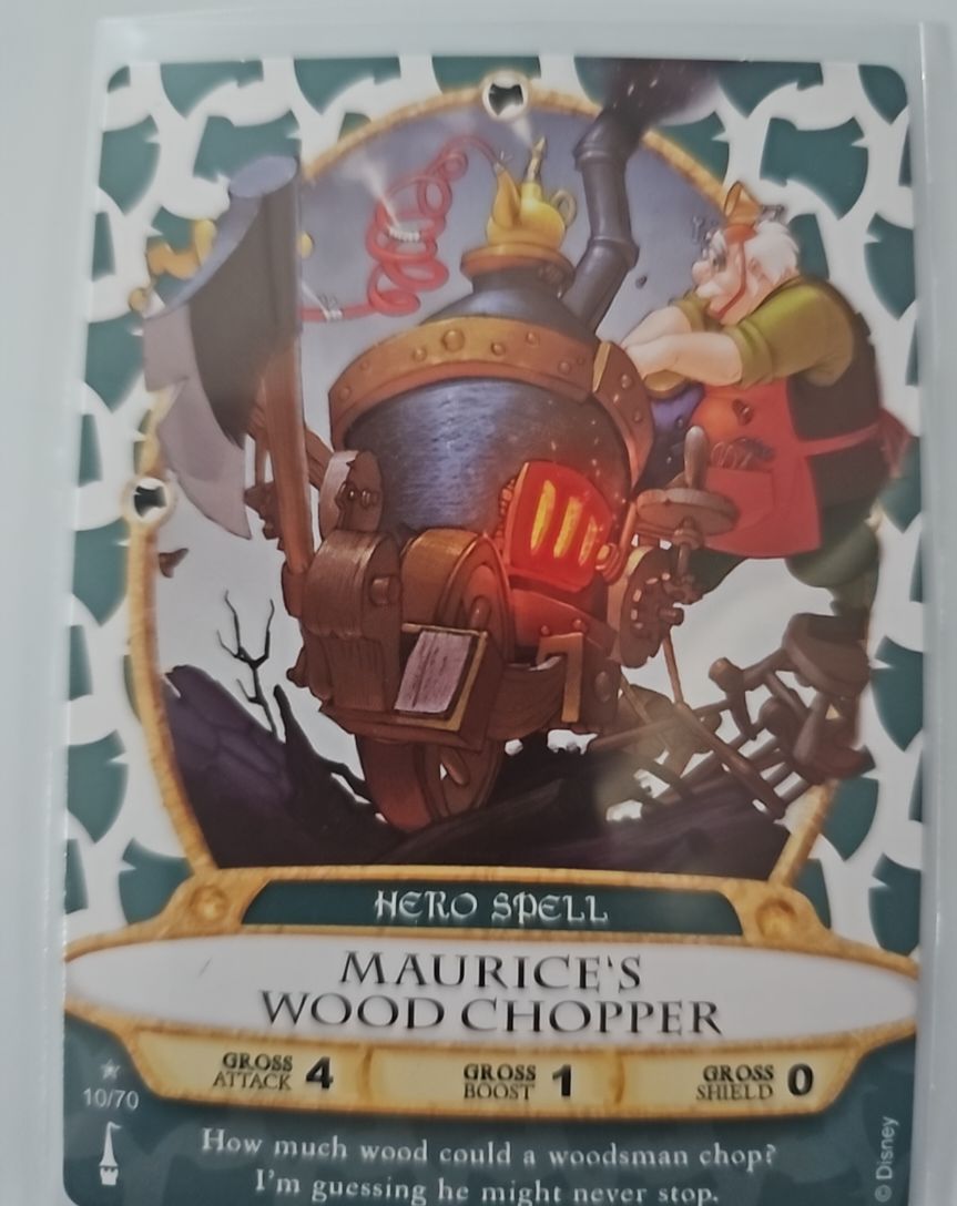2012 Disney Sorcerers of the Magic Kingdom #10/70 Maurice's Wood Chopper — front