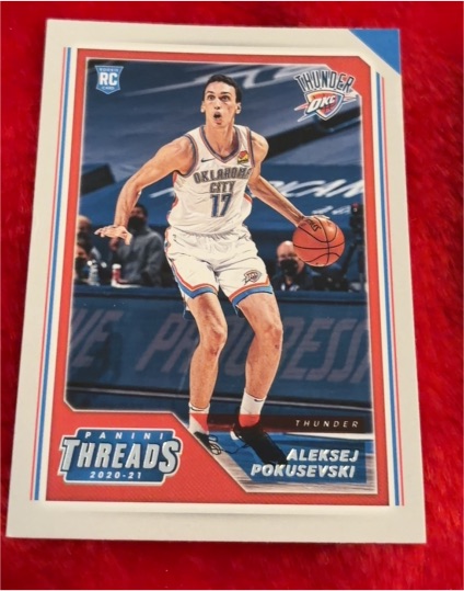 2020-21 Panini Chronicles Threads #88 Aleksej Pokusevski — front