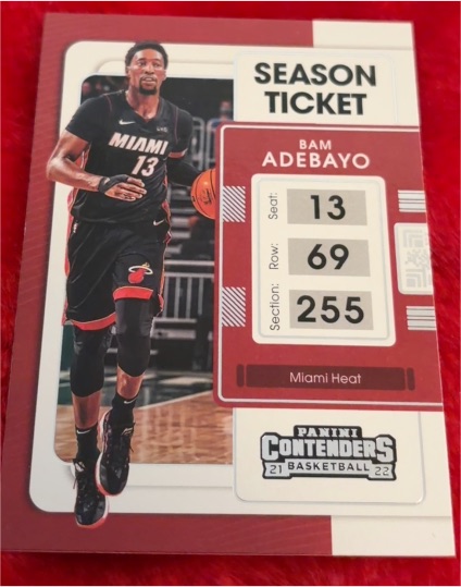 2021-22 Panini Contenders #43 Bam Adebayo — front