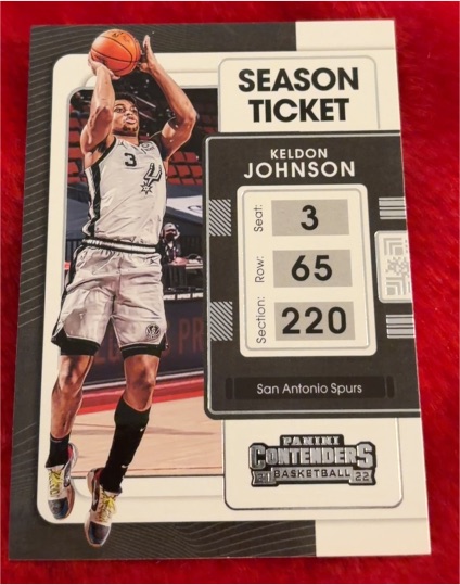 2021-22 Panini Contenders #1 Keldon Johnson — front