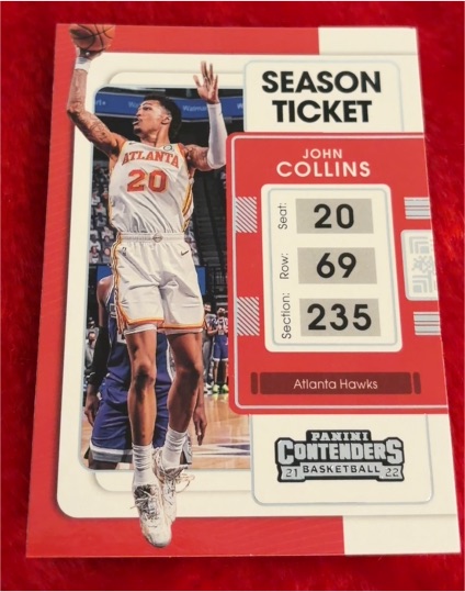 2021-22 Panini Contenders Season Ticket #20 John Collins — front