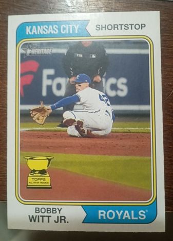 2023 Topps Heritage #85 Bobby Witt Jr. — front