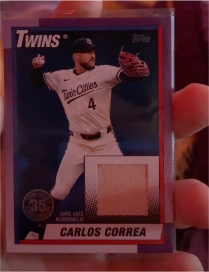 2025 Topps Series 1 #T90R-CCO Carlos Correa 1990 35th Anniversary Relics — front