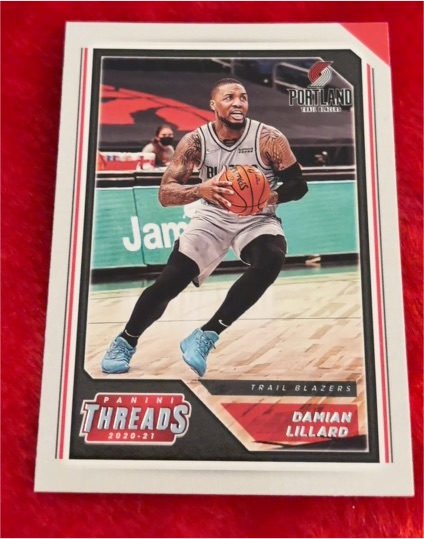 2020-21 Panini Chronicles Threads #83 Damian Lillard — front