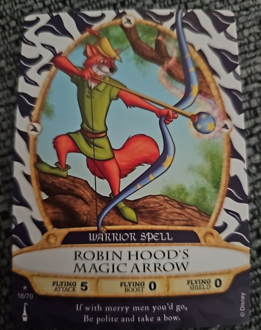 2012 Disney Sorcerers of the Magic Kingdom #16 Robin Hood's Magic Arrow — front