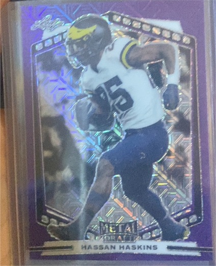 2022 Panini Prizm Purple Ice #85 Hassan Haskins — front