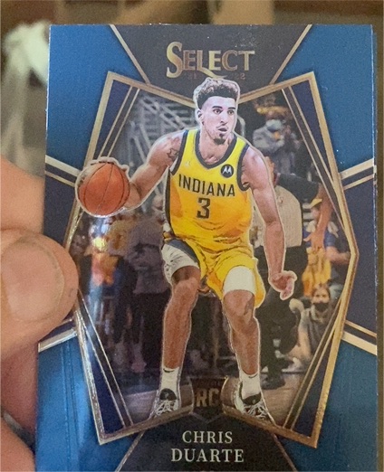 2021-22 Panini Select #146 Chris Duarte RC Blue Prizm — front