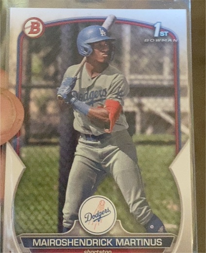 2023 Bowman 1st Prospect #BP-55 Mairoshendrick Martinus — front