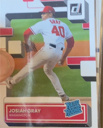 2022 Donruss #42 Josiah Gray Rated Rookie — front