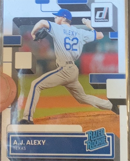 2022 Donruss #62 A.J. Alexy Rated Rookie — front