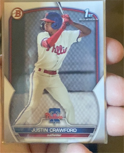 2023 Bowman Chrome Prospects #BCP-3 Justin Crawford — front