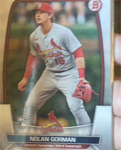 2023 Bowman #6 Nolan Gorman — front