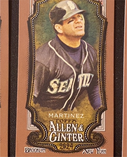 2024 Topps Allen & Ginter #313 Edgar Martinez Mini Gold Border — front