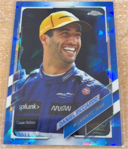 2021 Topps Chrome Sapphire Formula 1 #28 Daniel Ricciardo — front